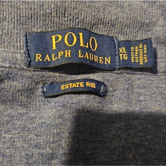 POLO RALPH LAUREN Blue Quarter Zip Pullover - Size XL - Picture 7 of 8